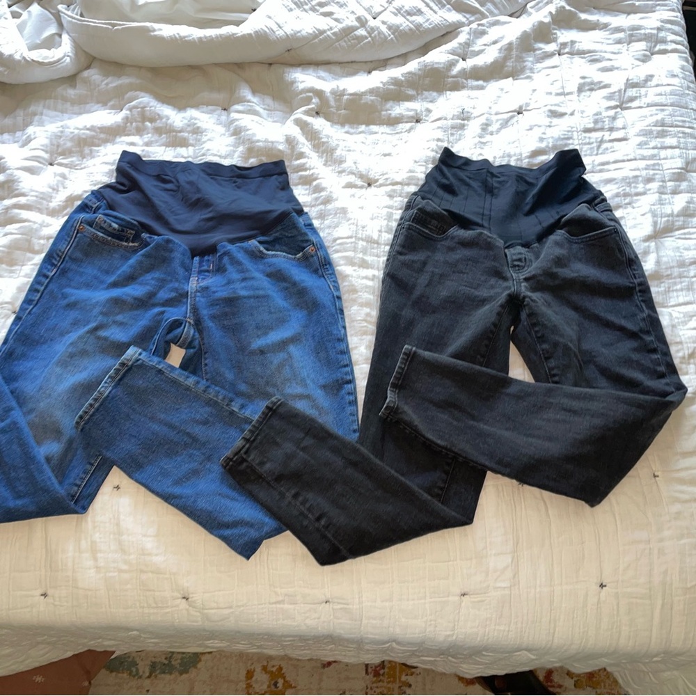 Two pairs of old navy maternity jeans